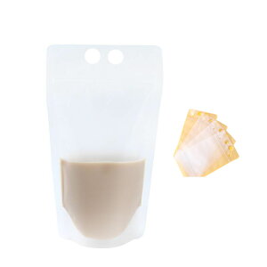 送料無料 100個入り ドリンクパウチ ふた付 冷凍パック ジュースパック 350ml 500ml パウチ容器 容器 保存容器 スタンド袋 パウチ 保存 自立 ゼリー 食品用 キャップ付き 耐高温 規格袋 詰め替え
