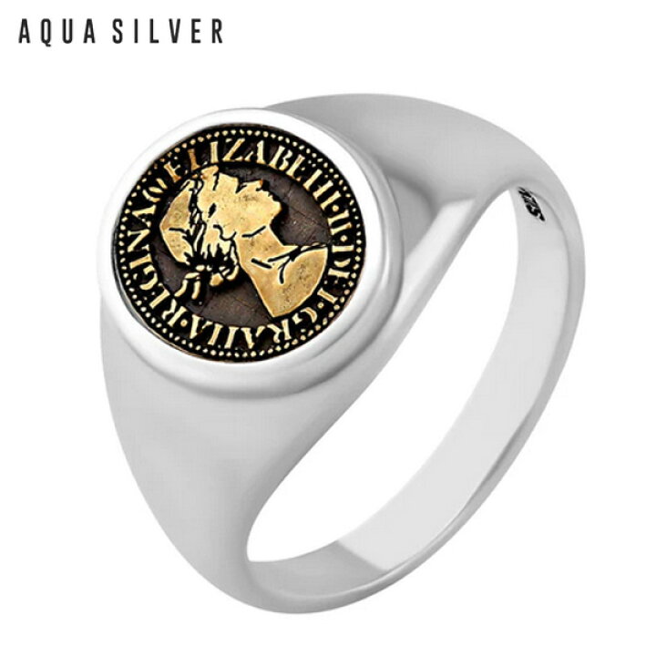楽天市場】アクアシルバー AQUA SILVER 幸せのシックスペンスコイン シルバー925 シックスペンスコインリング19号