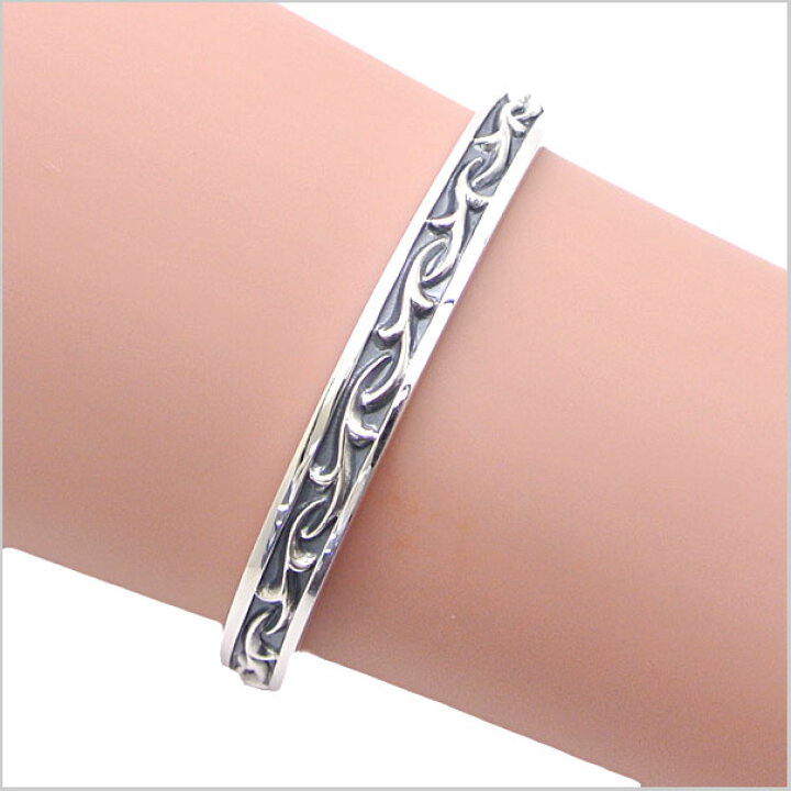 楽天市場】アクアシルバー AQUA SILVER バングル メンズ シルバー925製 