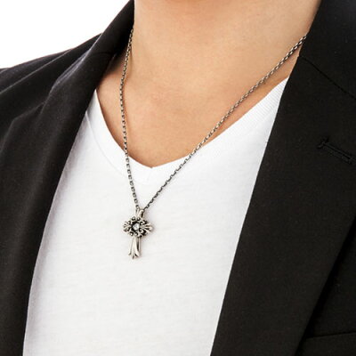 クロスフォーニューヨークフォアメンダンシングストーンCROSSFORNEWYORKforMenDancingStoneネックレス/ペンダントLilyofCrossメンズ/男性用キュービックジルコニア/シルバー925製NMP-001