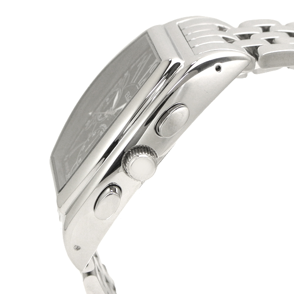 注文後の変更キャンセル返品ELGIN エルジン 腕時計 メンズ トノー型 FK1215S-B クロノグラフ ブラック文字盤 腕時計 