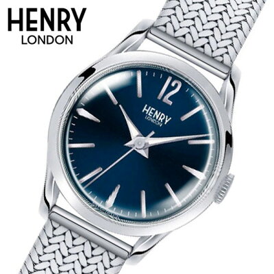 【ヘンリーロンドン】HENRYLONDON腕時計25mmレディースメッシュベルトブルーヘンリーロンドンHENRYLONDONナイツブリッジKnightsbridgeHL25-M-0109