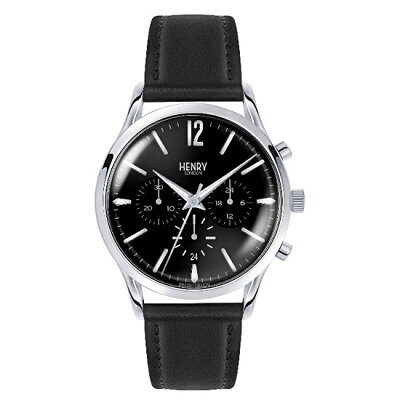 【ヘンリーロンドン】HENRYLONDON腕時計41mmクロノグラフメンズ牛革ベルトブラックヘンリーロンドンHENRYLONDONエッジウェアEgewareHL41-CS-0123