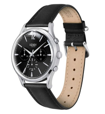 【ヘンリーロンドン】HENRYLONDON腕時計41mmクロノグラフメンズ牛革ベルトブラックヘンリーロンドンHENRYLONDONエッジウェアEgewareHL41-CS-0123