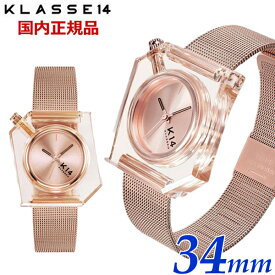 【クリーナープレゼント】KLASSE14 クラス14 クラスフォーティーン K14 IRREGULARLY SQUARE Rose Gold with Mesh Strap 34mm イレギュラリー スクエア ローズゴールド レディース 腕時計 ステンレスベルト WKF20RG001W【国内正規品】