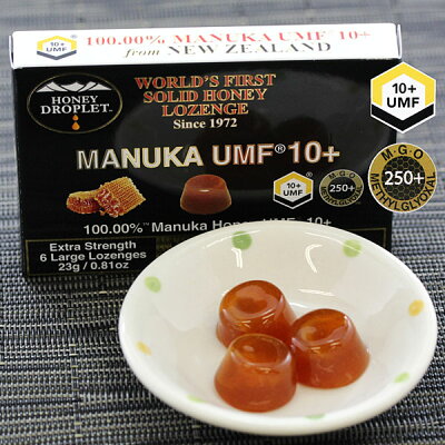 【ニュージーランド産100%】マヌカハニー蜂蜜ハチミツはちみつハニードロップレットUMF10+のど飴キャンディ6粒入りx3箱セットMHD-001-10