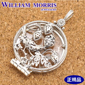 【クリーナープレゼント】ウィリアムモリス WILLIAM MORRIS いちご泥棒 ルーペペンダント シルバー925 ホワイトトパーズ 碌山 ウィリアム モリス公式ジュエリー 405P0005-TY 【ウィリアムモリス アクセサリー 】