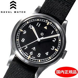 �y�N���[�i�[�v���[���g�z Naval Watch �i�o���E�H�b�` �r���v 39mm �u���b�N������ NATO�x���g�i�u���b�N�j���{�������������[�u�����g �@�B��/�I�[�g�}�`�b�N �~���^���[�E�H�b�` MIL.-06 SV/BK Aut