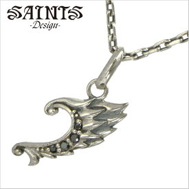 【SAINTS Design セインツ デザイン】 エンジェルウィングネックレス/ペンダント シルバー925製 SSP2-211BK【送料無料】