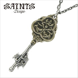 【ポリッシュクロスプレゼント】【SAINTS Design セインツ デザイン】アンティークキーシリーズ・クローバー ネックレス/ペンダント シルバー925製 SSP3-239【送料無料】