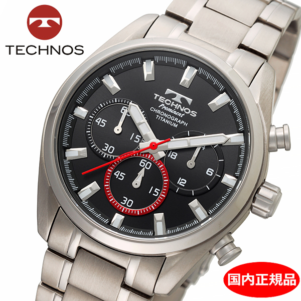 楽天市場】【テクノス】 TECHNOS 腕時計 メンズ クロノグラフ ブラック