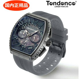 【クリーナープレゼント】【テンデンス】TENDENCE PIRAMIDE ピラミッド クロノグラフ トノー型 グレー 腕時計 TY860003