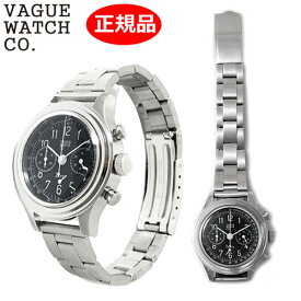 【クリーナープレゼント】【正規品】VAGUE WATCH Co. ヴァーグ ウォッチ カンパニー 腕時計 2EYES（ツーアイズ）AG クロノグラフ ステンレスベルト ブラック文字盤 メンズ レディース ユニセックス 2C-L-003-AG BK