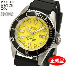【クリーナープレゼント】ヴァーグ ウォッチ カンパニー 腕時計 ダイバーズサン 36mm ウレタンベルト イエロー文字盤 VAGUE WATCH Co. WATCHDIVER'S SON DS-L-002【正規品】