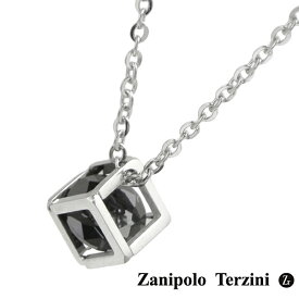 Zanipolo Terzini（ザニポロ・タルツィーニ）ネックレス/ペンダント ブラックキュービックジルコニア メンズ・レディース ユニセックス サージカルステンレス製 ZTP3811-BK