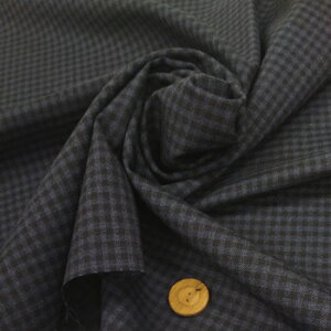 【ポリエステル・ウール 綾織り生地 チェック柄 】2個(1m)以上、50cm単位販売商品