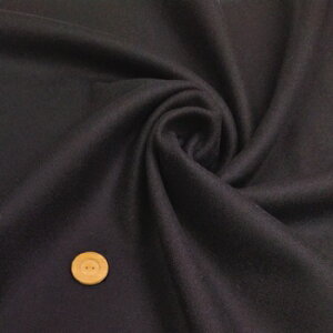 【 ウール・ナイロン コート生地 ネイビー系 】2個(1m)以上、50cm単位販売商品