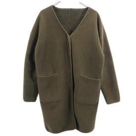 古着 niko and... ニコアンド リバーシブル ロング ボア ジャケット 4 茶 レディース 【中古】 【PD】