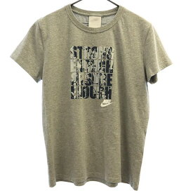 ナイキ プリント 半袖 Tシャツ L グレー系 NIKE レディース 【中古】 【230708】 メール便可