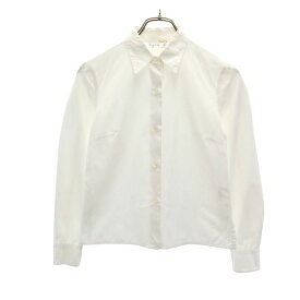アニエスベー 日本製 長袖 コットンシャツ 0 ホワイト agnes b. レディース 【中古】 【240309】 メール便可