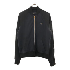 フレッドペリー ジップ ブルゾン USA6 ネイビー×ブラック FRED PERRY ジャケット レディース 【中古】 【240407】 【PD】