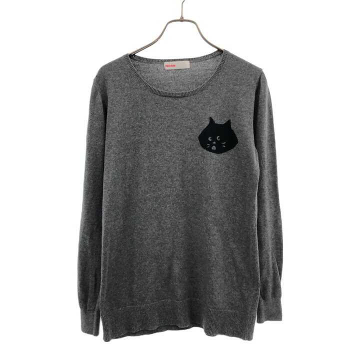 楽天市場】ネネット 猫 長袖 セーター 2 グレー Ne-net ニット 