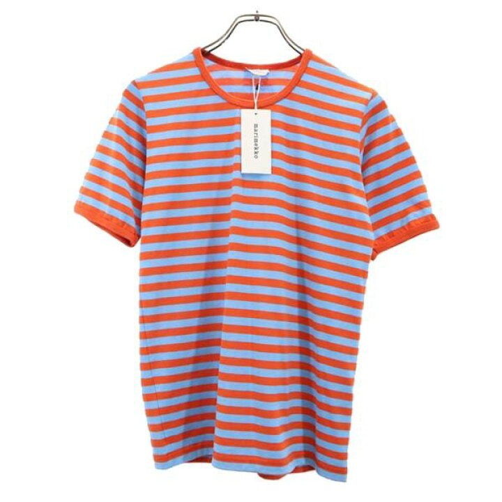楽天市場】未使用 マリメッコ ボーダー柄 半袖 Tシャツ XS 水色 