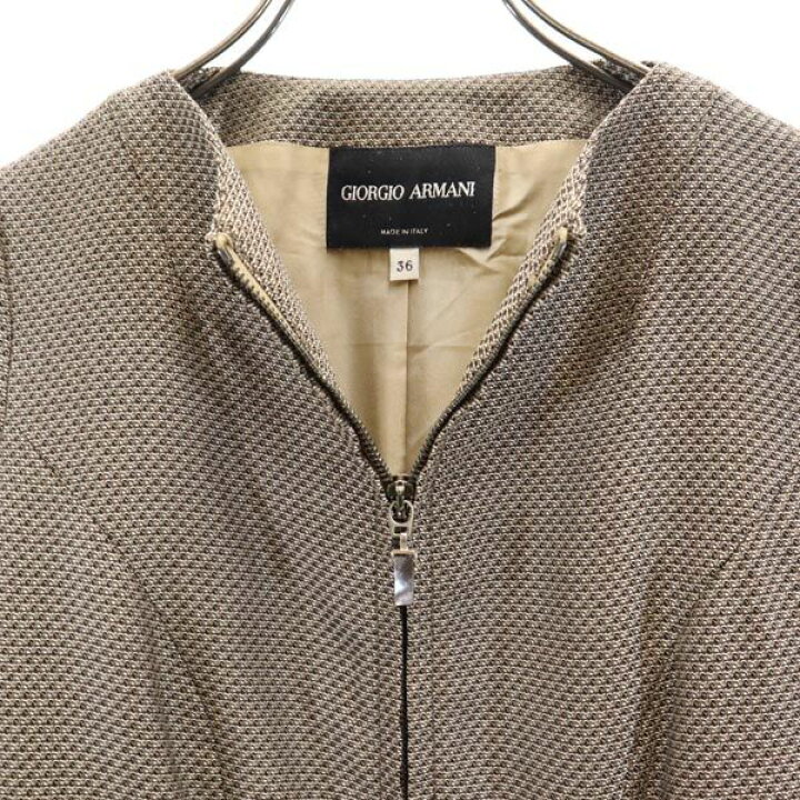 楽天市場】ジョルジオアルマーニ イタリア製 ノーカラー ジャケット 36  