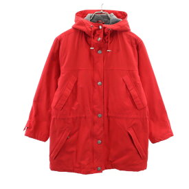 エディーバウアー フードジャケット XS レッド系 Eddie Bauer 裏キルティング レディース 【中古】 【240210】