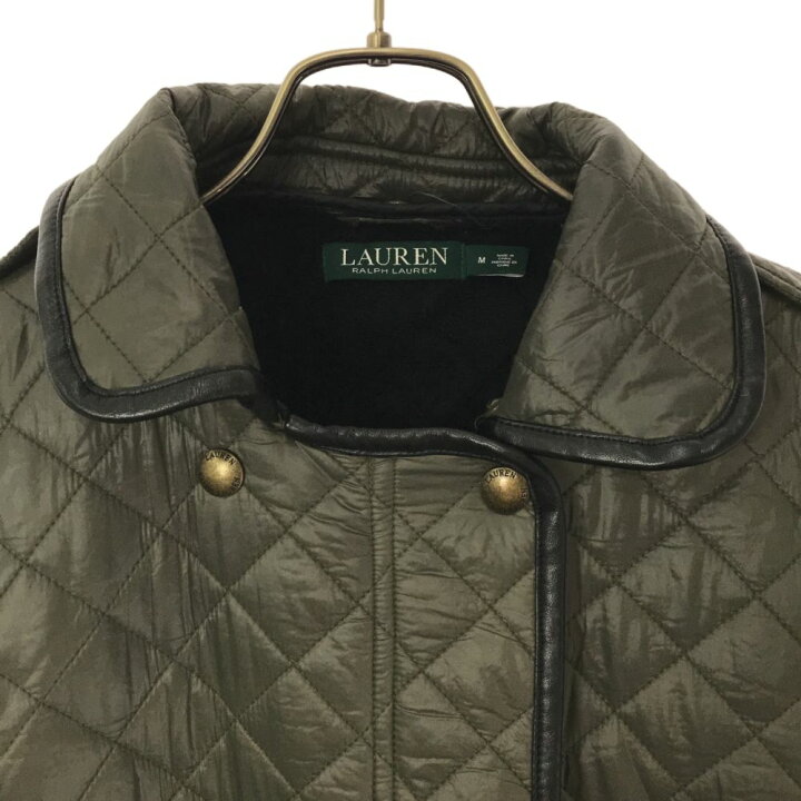 楽天市場】古着 ラルフローレン キルティングコート M カーキ系 RALPH  