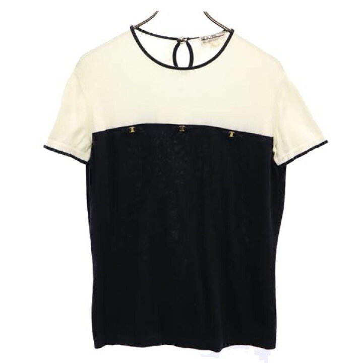 楽天市場】サルヴァトーレフェラガモ イタリア製 切替 半袖 ニット M  