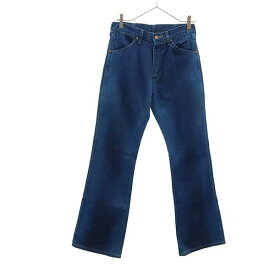 ラングラー ロゴワッペン ブーツカット デニムパンツ w29 ブルー Wrangler ジーンズ レディース 【中古】 【230926】