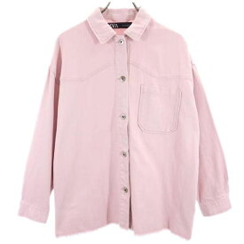 ザラ 長袖 シャツ ジャケット M ピンク系 ZARA レディース 【中古】 【231025】