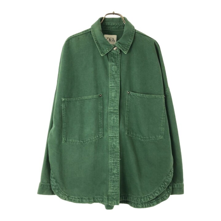 楽天市場】ザラ 長袖 デニムジャケット L グリーン ZARA レディース 