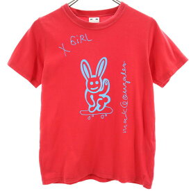 エックスガール 半袖 Tシャツ 1 赤 X-girl レディース 【中古】 【240425】 メール便可