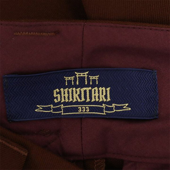 楽天市場】シキタリ ピンタックメガフレアスラックス S ブラウン 