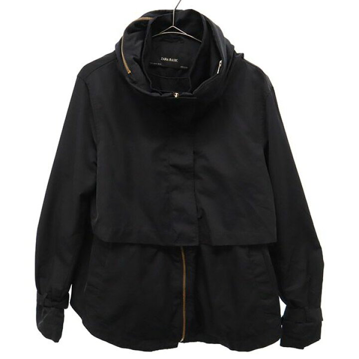 楽天市場】ザラベーシック 長袖 マウンテンパーカー XS ブラック ZARA 