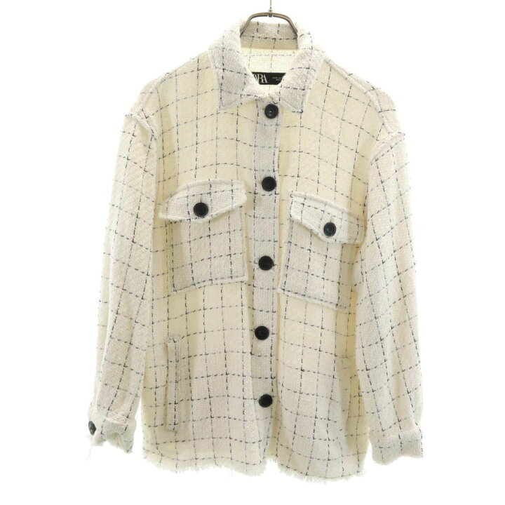 楽天市場】古着 ザラ ZARA チェック 長袖 ツイードジャケット XS 
