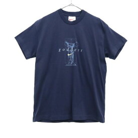 ナイキ プリント 半袖 Tシャツ L ネイビー NIKE レディース 【中古】 【230814】 メール便可