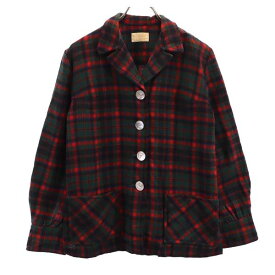 ペンドルトン 40s ウール100％ チェック ジャケット グリーン系 PENDLETON レディース 【中古】 【230910】