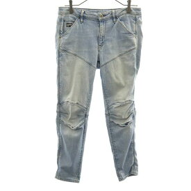 ジースターロウ スリム デニムパンツ W26 ブルー G-STAR RAW ジーンズ レディース 【中古】 【230928】