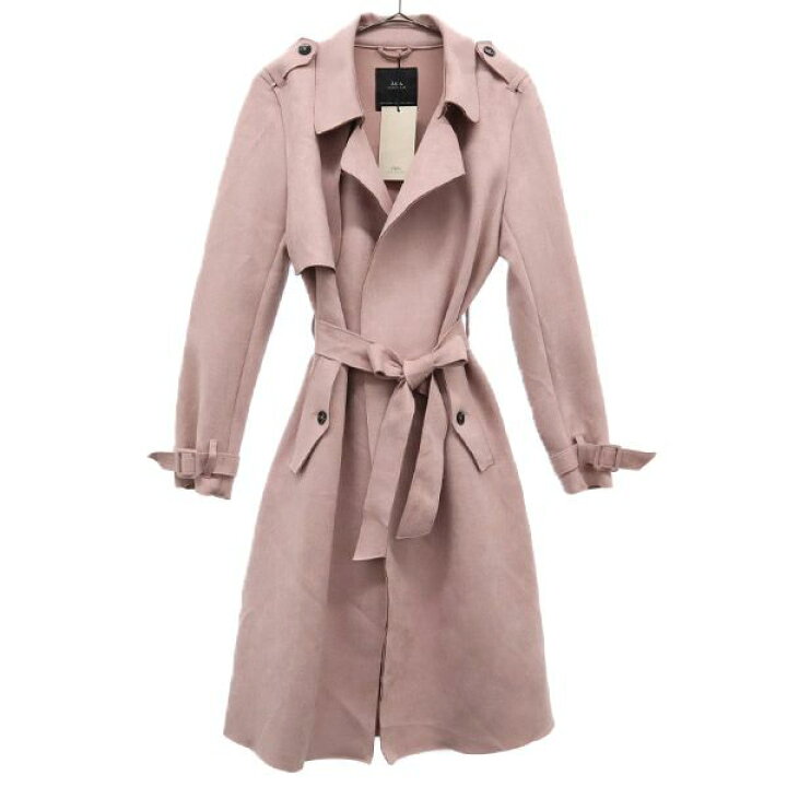 楽天市場】未使用 ザラ トレンチコート XS ピンク ZARA レディース 