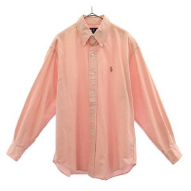 ラルフラルフローレン ロゴ刺繍 長袖 ボタンダウンシャツ 11 ピンク RALPH RALPH LAUREN レディース 【中古】 【231208】