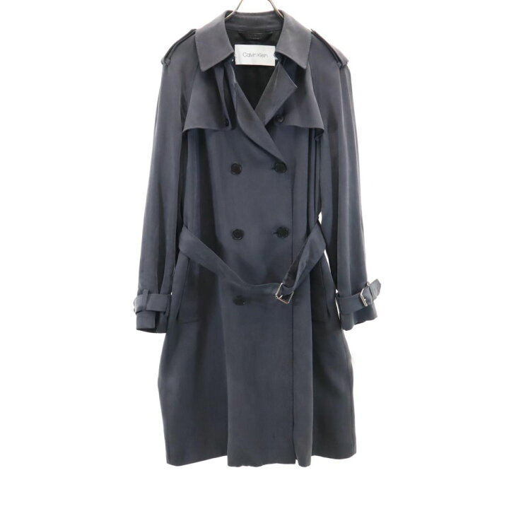 楽天市場】カルバンクライン 長袖 トレンチコート S グレー Calvin 
