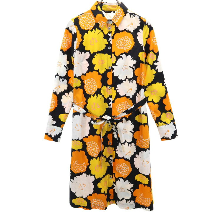 楽天市場】マリメッコ 花柄 長袖 シャツワンピース 34 marimekko 