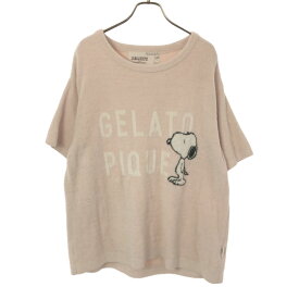 古着 gelato pique ジェラートピケ PEANUT SNOOPY 半袖 ふわモコ ルームウェア F ピンク ジェラピケ レディース 【中古】 【PD】