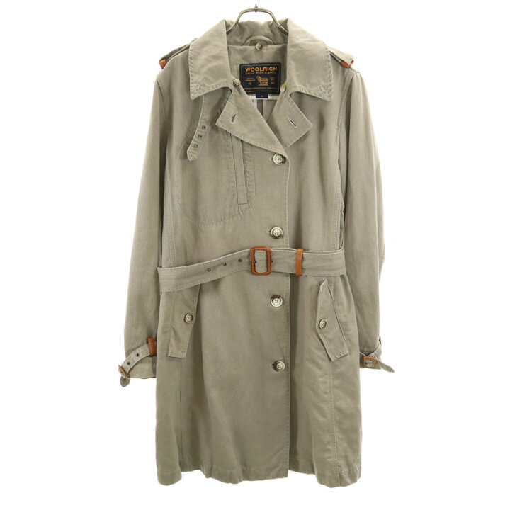 楽天市場】古着 WOOLRICH ウールリッチ リネンブレンド トレンチコート 