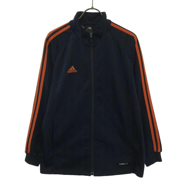 adidas ジップアップジャケット オレンジ/ネイビー adidas アディダス 