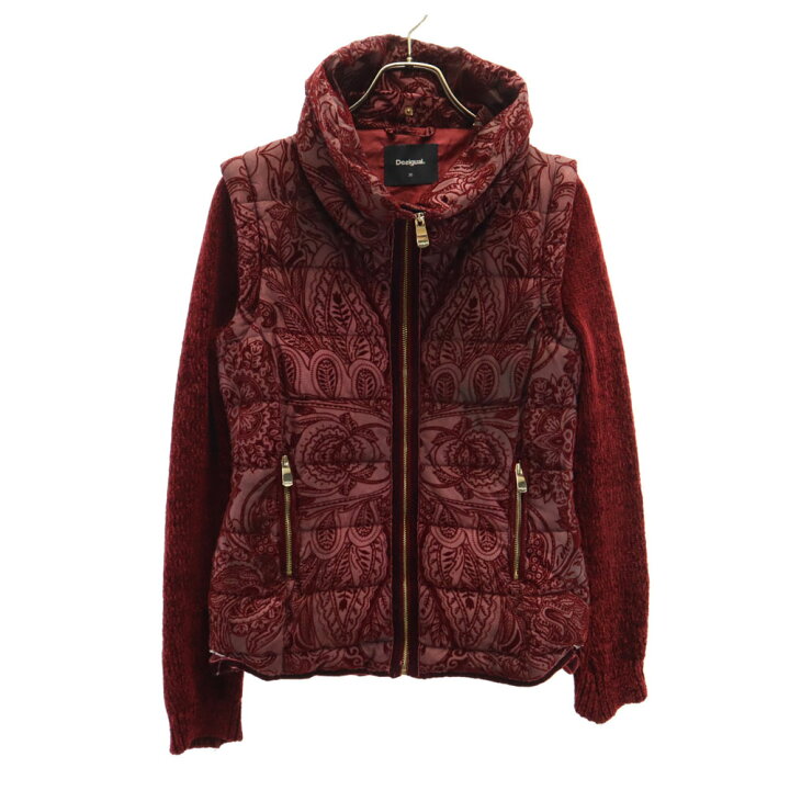 楽天市場】デシグアル ペイズリー柄 ジャケット 36 ボルドー Desigual  