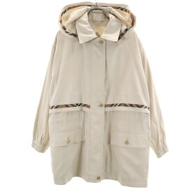 古着 Burberrys バーバリーズ 90s 三陽商会 日本製 オールド フーデッド コート M ベージュ レディース 【中古】 【PD】